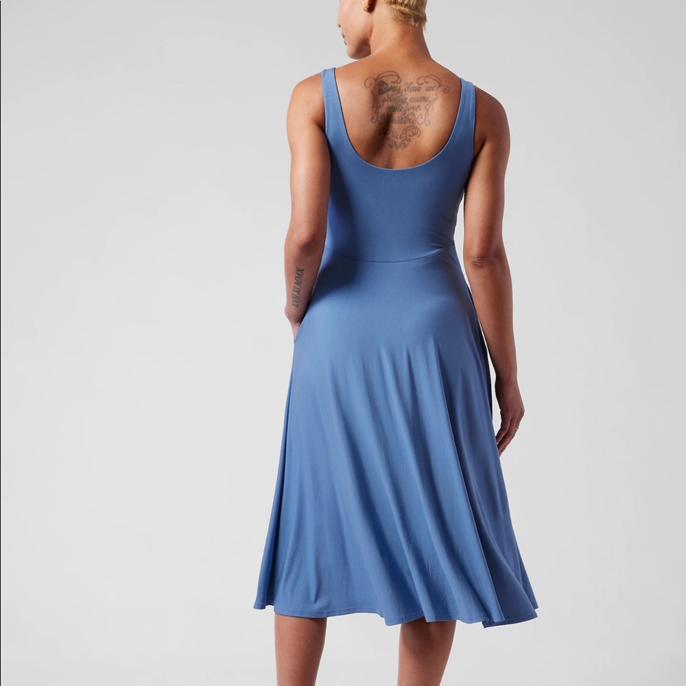 Athleta Santorini Midi Dress in Cottage Blue - Picture 3 of 4